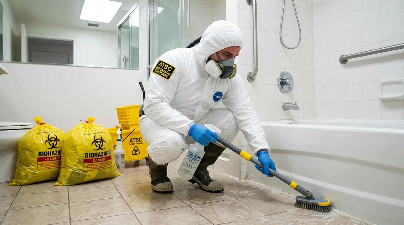 Decontamination equipment deployed for Blood Cleanup in Glen Ellyn